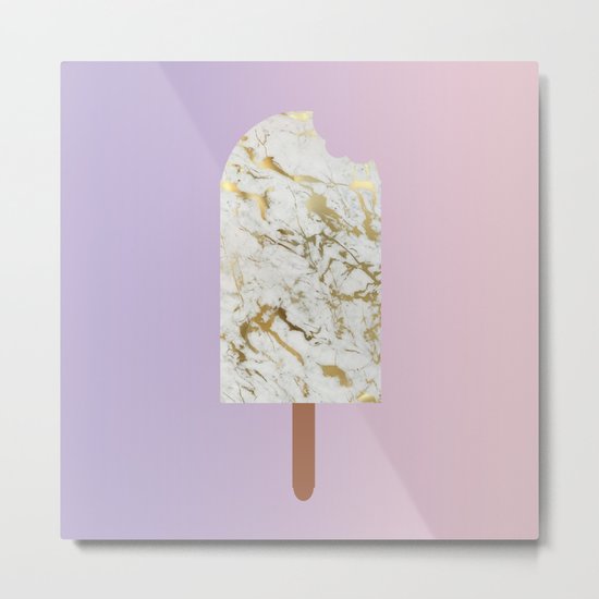 marble icecream Metal Print