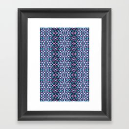 Liquid Light Series 54 ~ Blue & Purple Abstract Fractal Pattern Framed Art Print