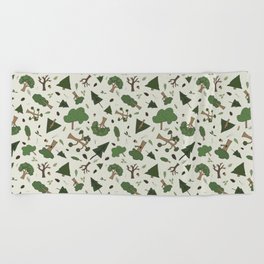 Happy Trees Beach Towel