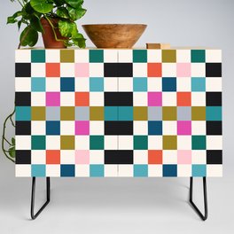 Colorful Checkerboard Credenza
