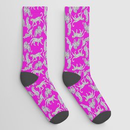 Abstract white leopards with red lips Socks | Panthers, Tiger, Fashion, Lips, White, Africa, Red Lips, Fuchsia, Makeup, Painting 