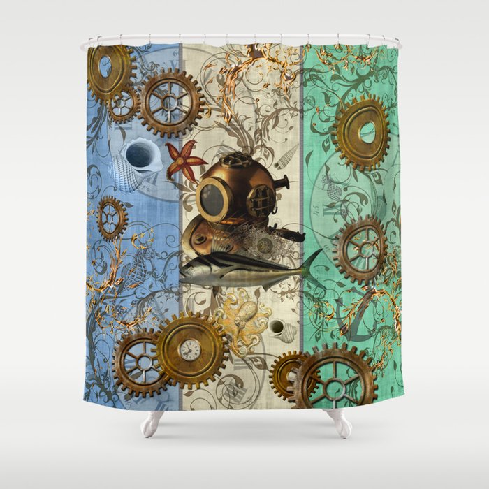 Nautical Steampunk Shower Curtain By Luciasgaragesale Society6