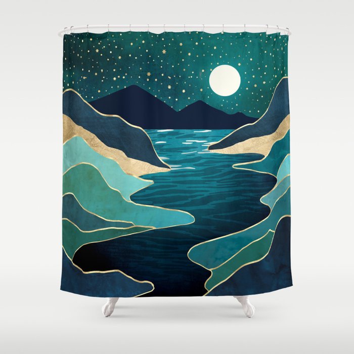 Moon Water Vista Shower Curtain