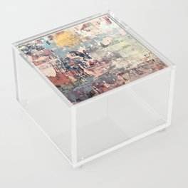 Mirage [1]: a vibrant abstract piece in pinks blues and gold by Alyssa Hamilton Art Acrylic Box