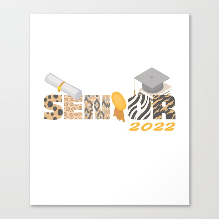 Senior 2022 Diploma Ceremony Degree Graduation Canvas Print