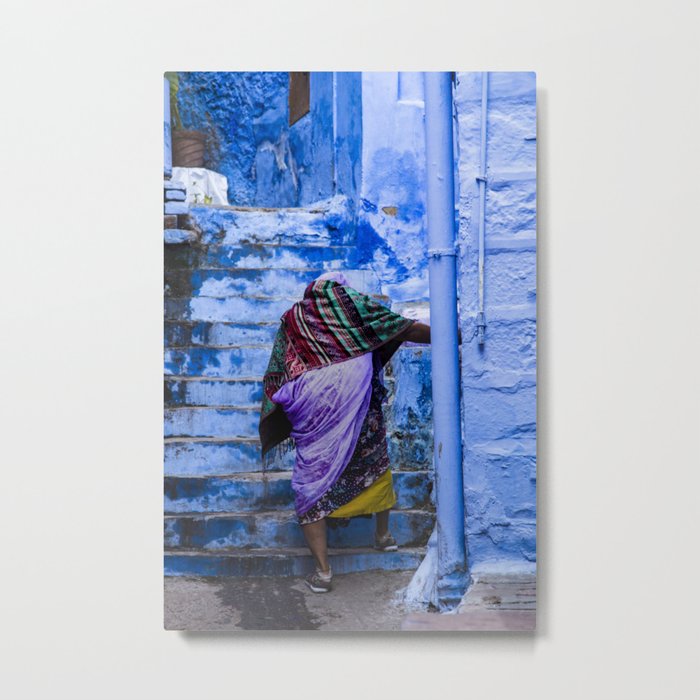 Climbing stairs - Jodhpur - Rajastan - India Metal Print