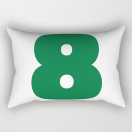 8 (Olive & White Number) Rectangular Pillow
