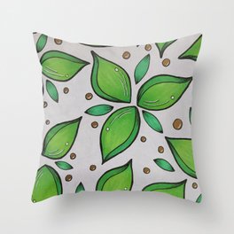 Leafy Greens Throw Pillow