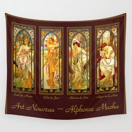 Vintage Art Nouveau - Alphonse Mucha Wall Tapestry