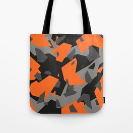 Black\Grey\Orange Geometric camo Tote Bag