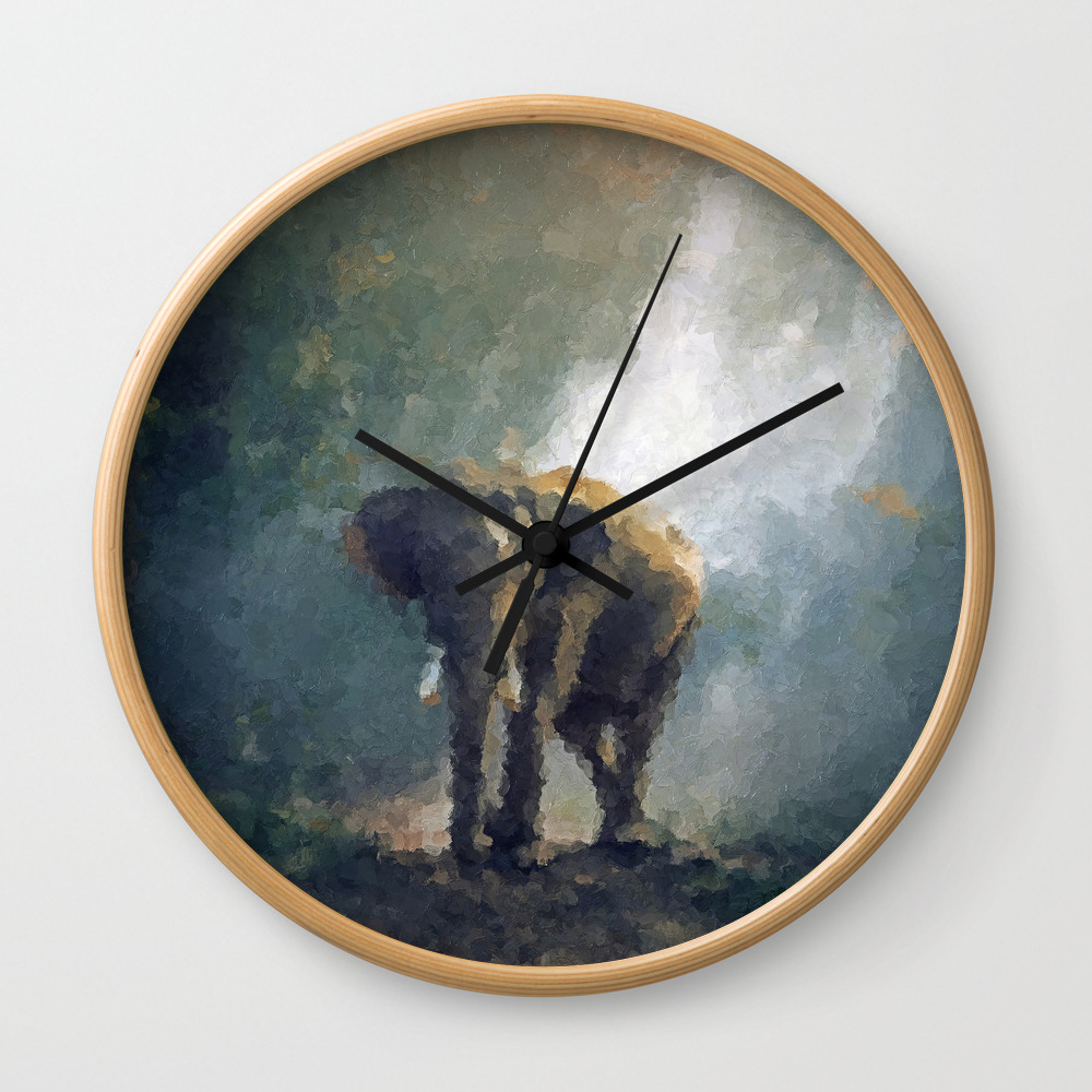 Elephant On Patrol Styled Painting Wall Art Poster Big Wall Art
