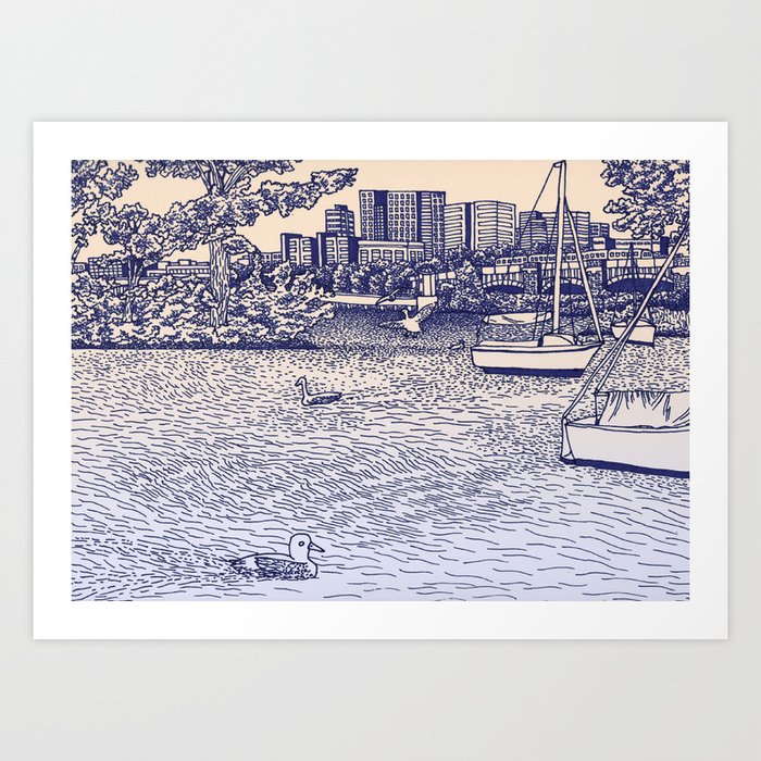 Charles River Esplanade Art Print