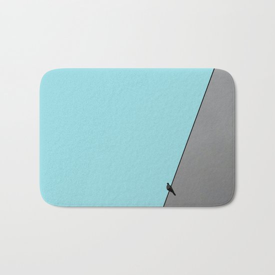 Solitude in blue Bath Mat