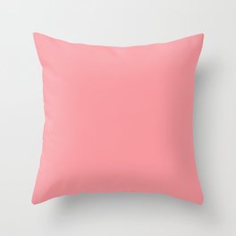 Tropical Coral Pink Throw Pillow