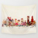 portland oregon skyline Wall Tapestry by bribuckley  Society6