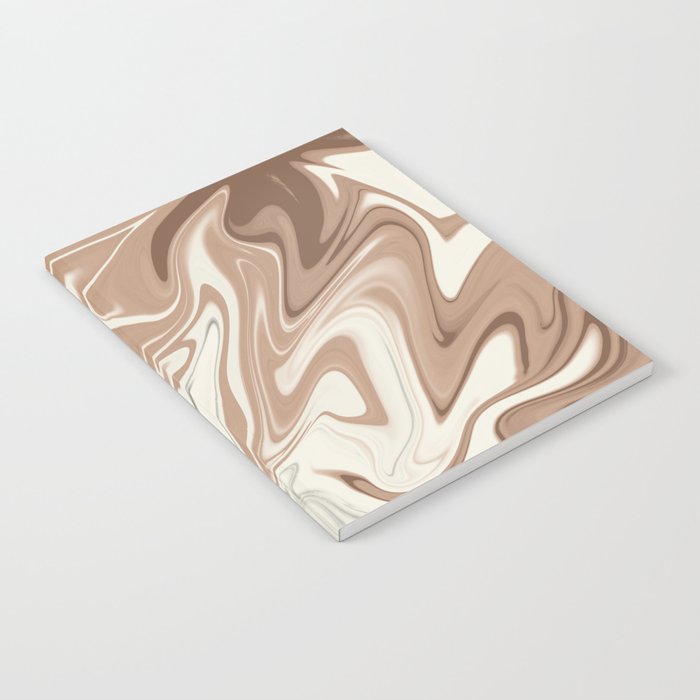 Milk chocolate fluid abstract Notebook