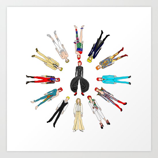 Bowie Circle Group Art Print