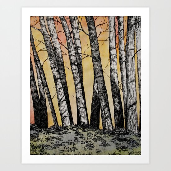 Row of Trees Art Print
