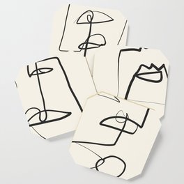 Abstract line art 12 Coaster