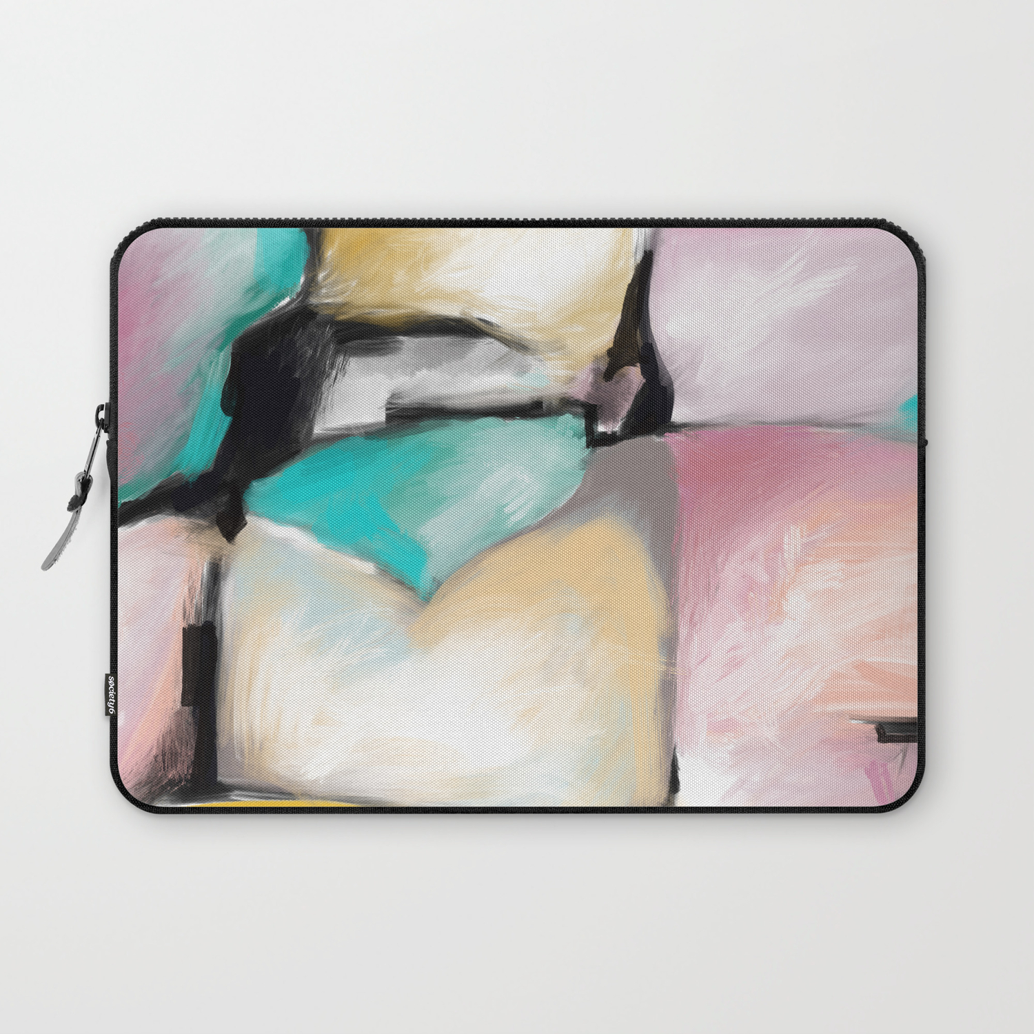 Own Shape Own Color Acrylic Abstract Art Laptop Sleeve By