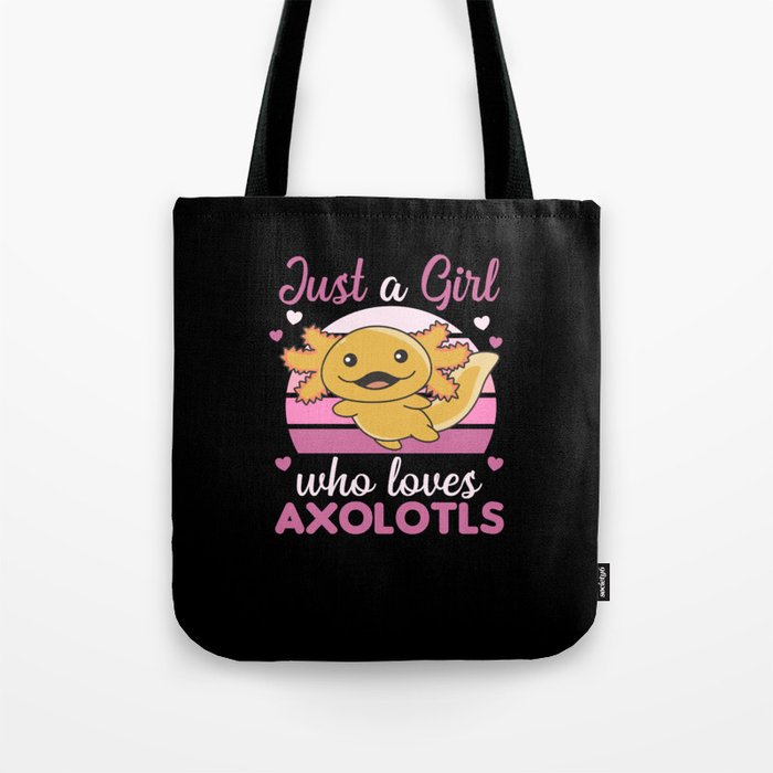 Axolotl Lovers Sweet Animals For Girls Pink Tote Bag