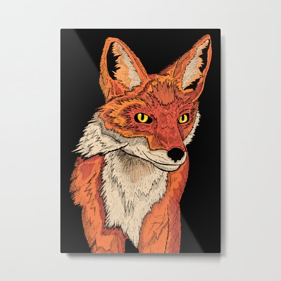 Mr Fox Metal Print
