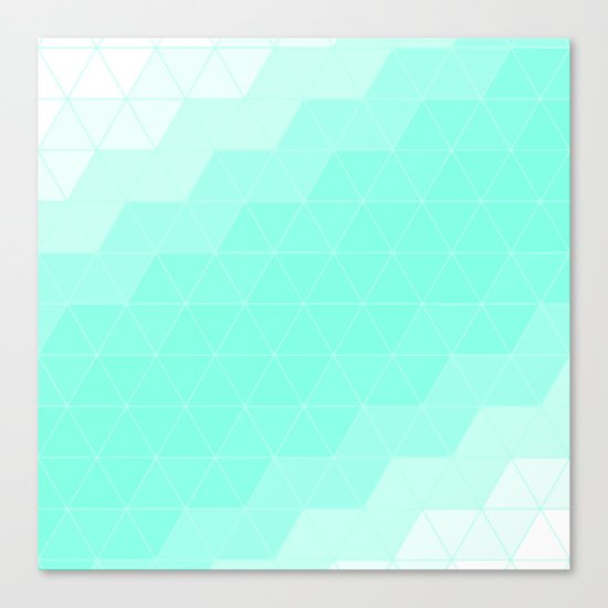 Mint Triangle Canvas Print