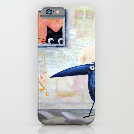 Cat and Bird iPhone & iPod Case