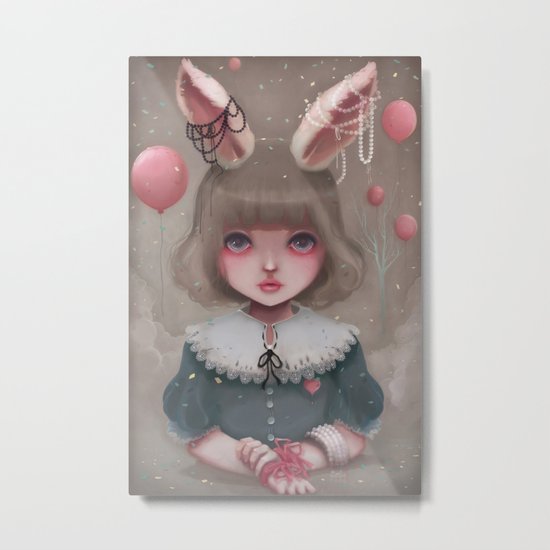 Juliette, balloons & pearls... Metal Print