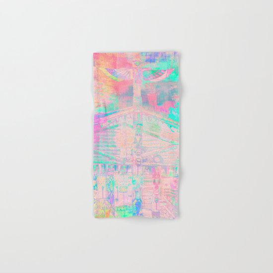 Totem Cabin Abstract - Pastel Hand & Bath Towel