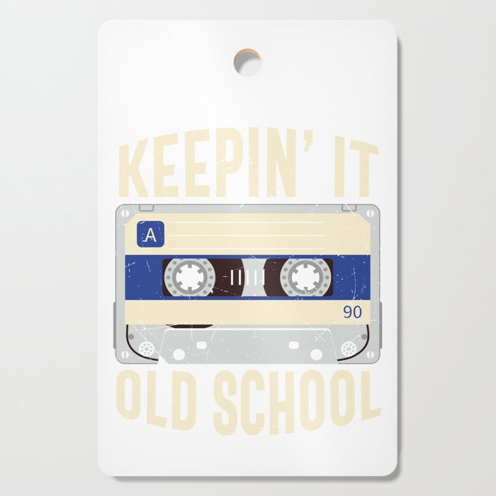 Keepin' It Old School Cassette Tape Retro Cutting Board