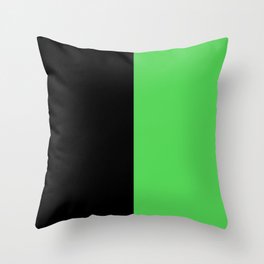 Black|Green Throw Pillow