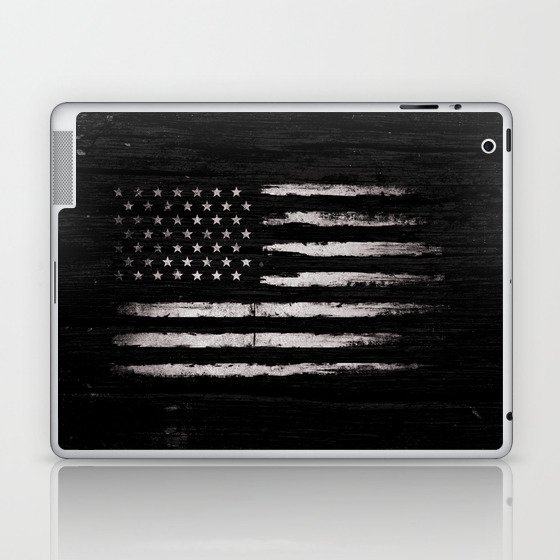 American flag White Grunge Laptop & iPad Skin