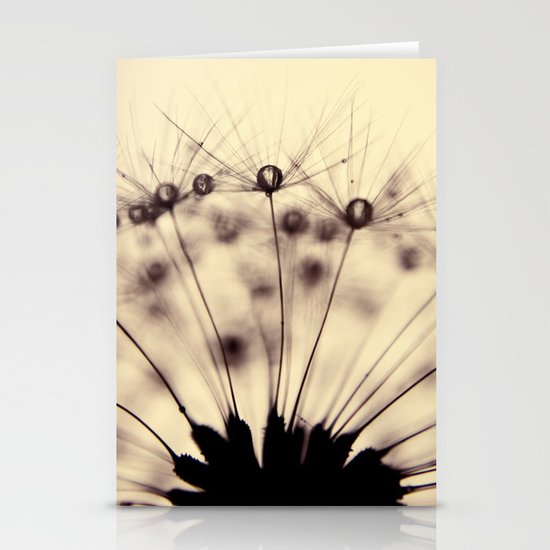 dandelion - droplets of mocha Stationery Cards