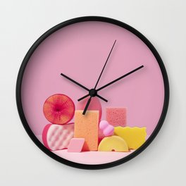 Pink Sponges nº2 Wall Clock