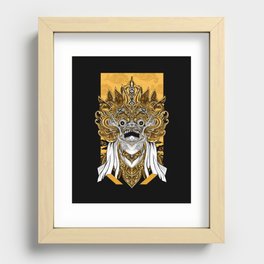 Balinese Golden Dragon Barong Recessed Framed Print