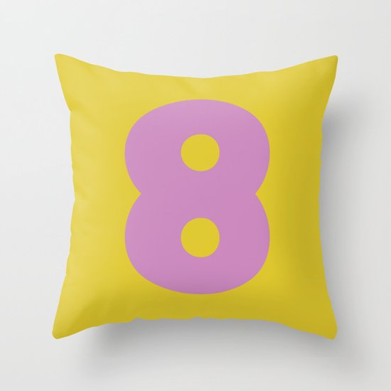 Number 8 Throw Pillow