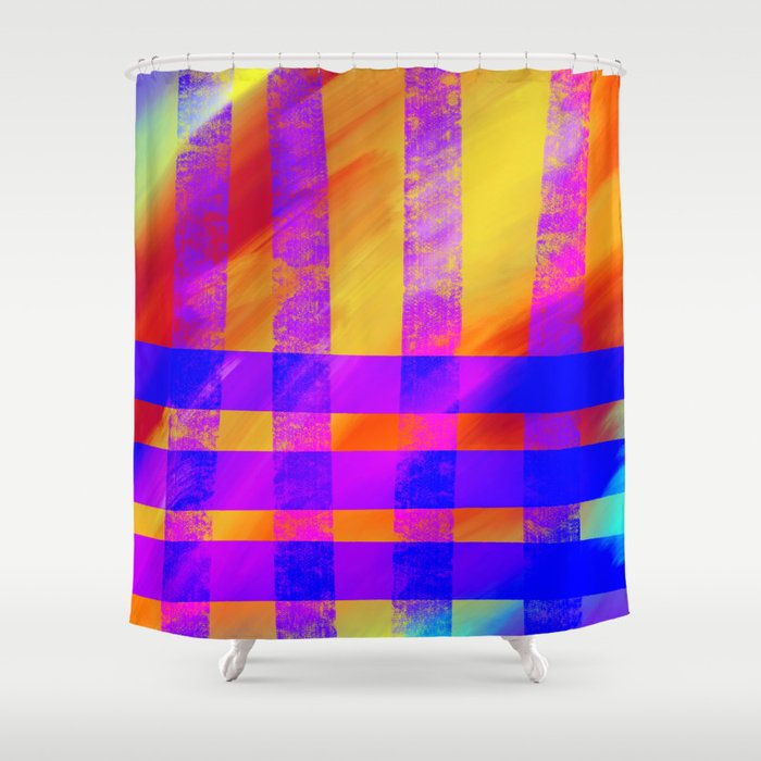 Hot and Cold Stripes Shower Curtain