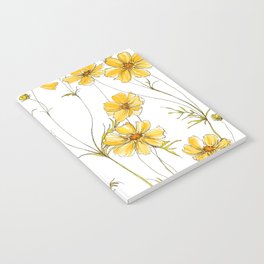 Yellow Cosmos Flowers Notebook