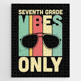 Seventh Grade Vibes Only Retro Sunglasses Jigsaw Puzzle