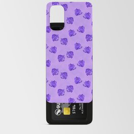 pattern with abstract style bear heads in purples Android Card Case