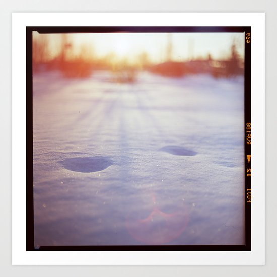 Winter trace Art Print