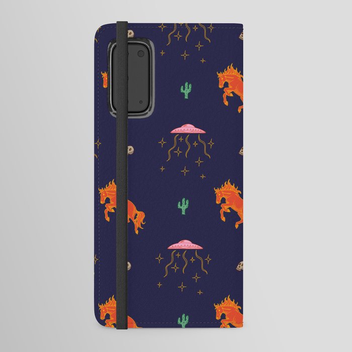 Giddy Up - Punny Desert Horse UFO Alien Abduction Android Wallet Case