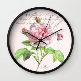 Paris Rose Wall Clock