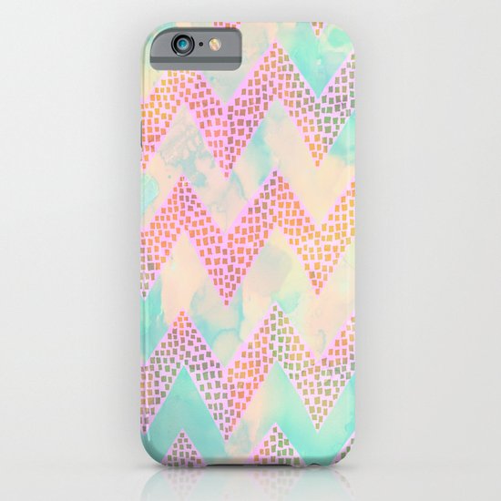 Little Squares Chevron - Pastel iPhone & iPod Case