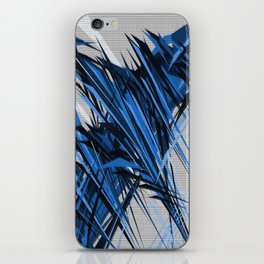 Blue Black and Grey Scratchy Background. iPhone Skin