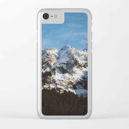 Rustic mountain Clear iPhone Case