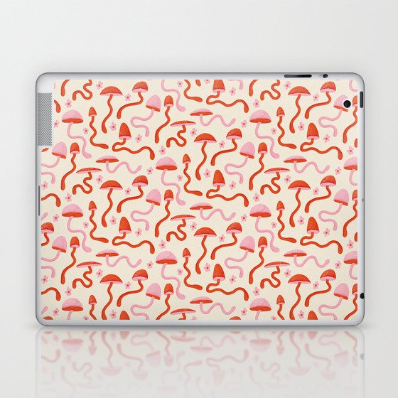 Groovy Magic Mushroom Pattern Laptop & iPad Skin