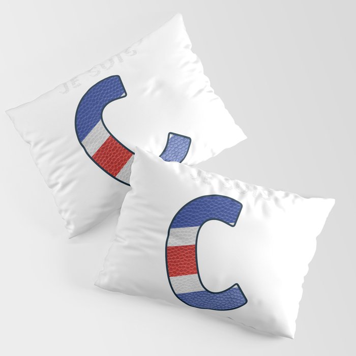 Je suis Charlie trans Navy Alphabet Leather Pillow Sham by
