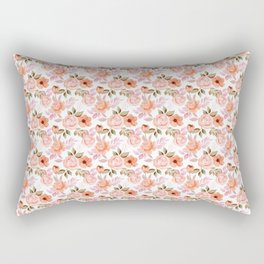 Pink watercolor flowers Rectangular Pillow